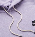 NIKE - Logo-Print Cotton-Blend Jersey Hoodie - Purple