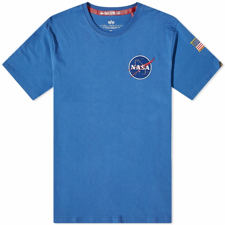Photo: Alpha Industries Men's Space Shuttle T-Shirt in Nasa Blue