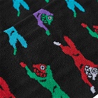 ICECREAM Men's Running Dog Sock in Black