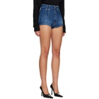 Mugler Blue Washed Denim Tailored Shorts