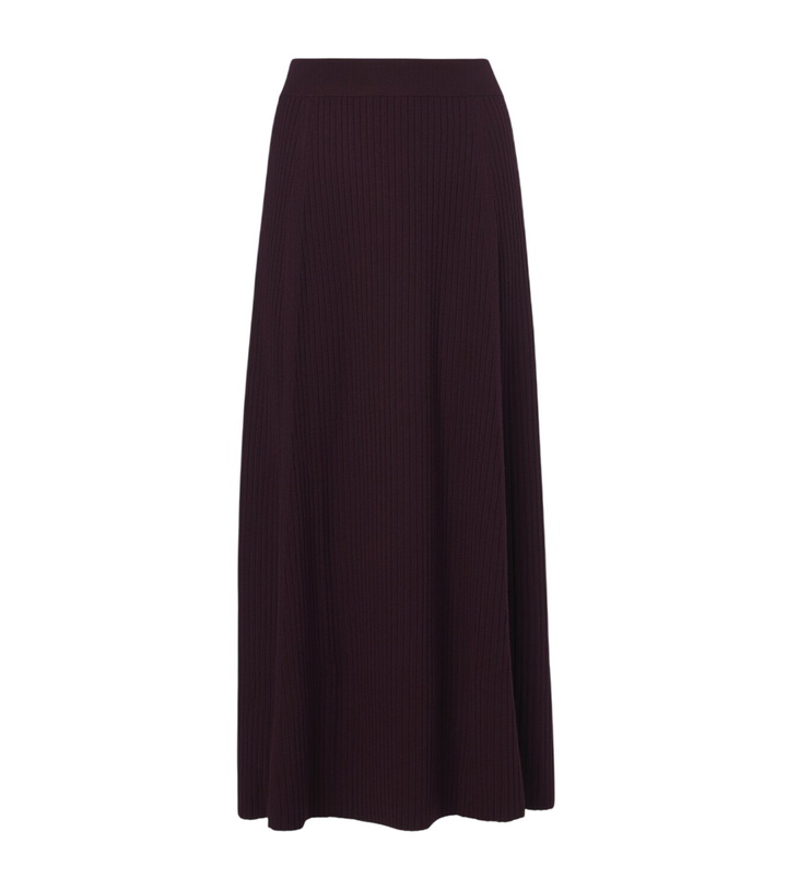 Photo: Joseph Hallie ribbed-knit wool-blend midi skirt