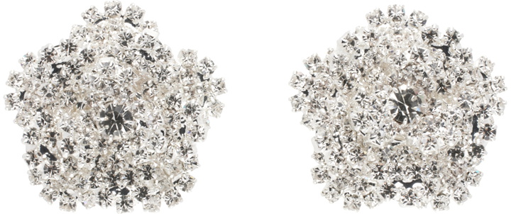 Photo: Magda Butrym Silver Flower Crystal Earrings