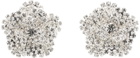 Magda Butrym Silver Flower Crystal Earrings