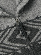 Pendleton - Scenic Peak Shawl-Collar Wool-Jacquard Zip-Up Cardigan - Gray