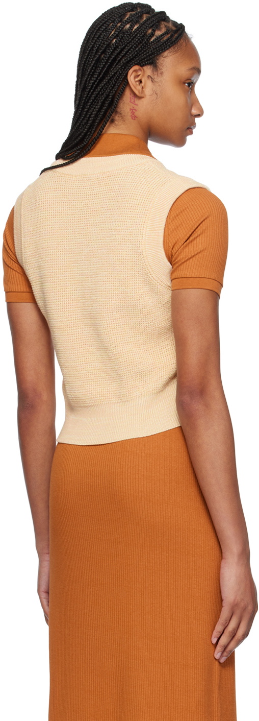 Maison Kitsuné Yellow Handwriting Vest