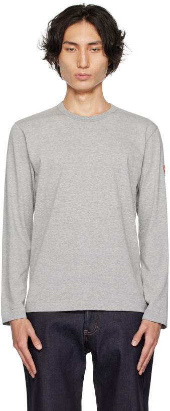 Photo: Comme des Garçons Play Gray Invader Edition Long Sleeve T-Shirt