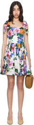 Dolce&Gabbana Multicolor Rose-Print Corset Minidress