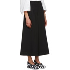 Comme des Garcons Black Wool Gabardine Wide-Leg Trousers