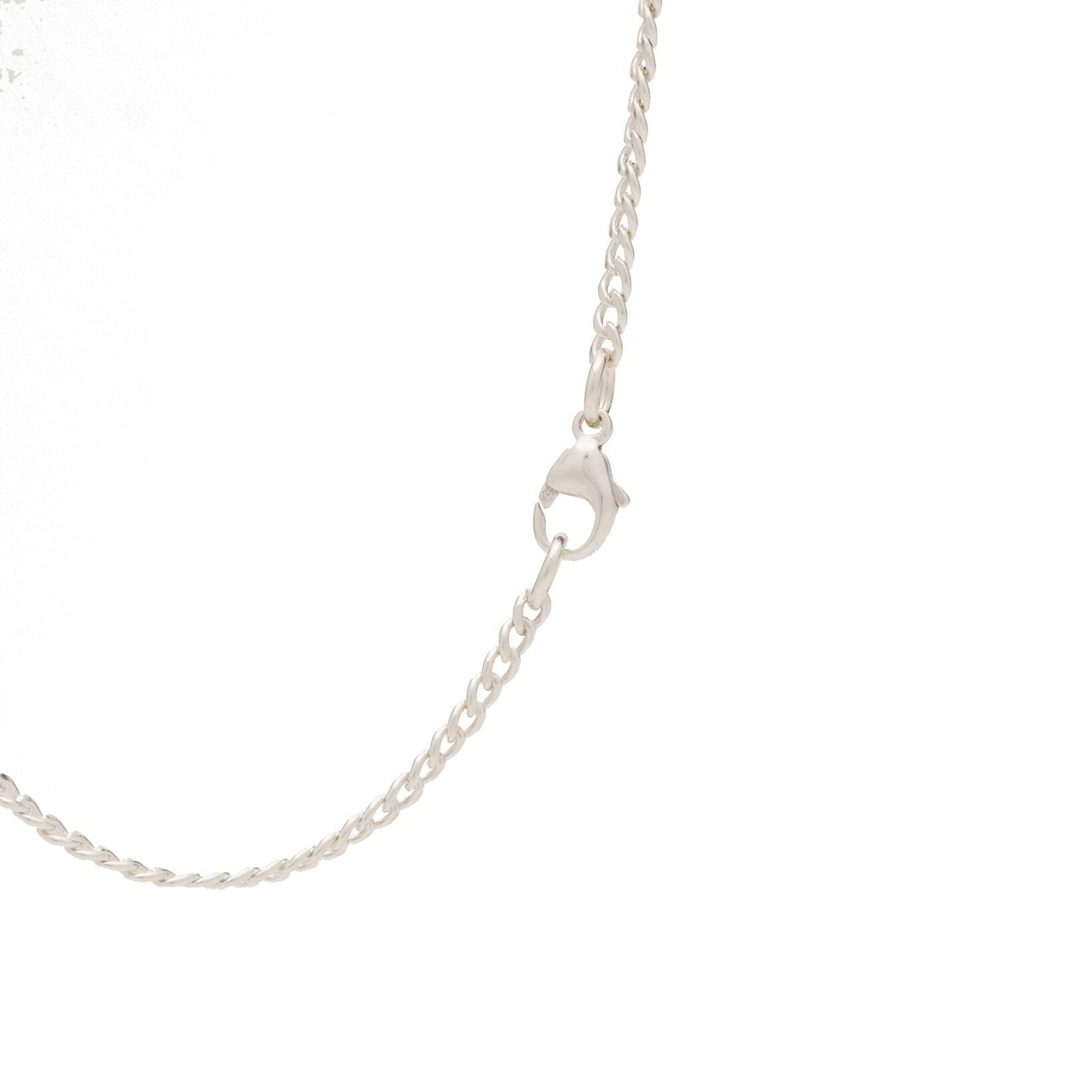 Maple Men's Rhythm Star Chain Necklace in Silver/Orange Zircon