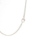 Maple Men's Rhythm Star Chain Necklace in Silver/Orange Zircon