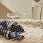 Ferm Living Hale Yarn Dyed Linen Tea Towel in Blue