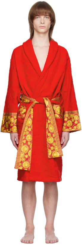 Photo: Versace Red Barocco Bath Robe