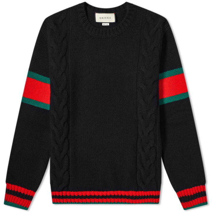 Photo: Gucci Chucky GRG Arm Detail Crew Knit