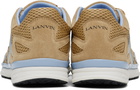 Lanvin Beige & Blue Meteor Runner Sneakers