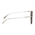 Alexander McQueen Black and Silver Square Sunglasses