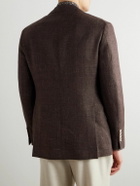 Brunello Cucinelli - Linen, Wool and Silk-Blend Blazer - Brown