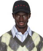 Marni Black Embroidered Logo Baseball Cap