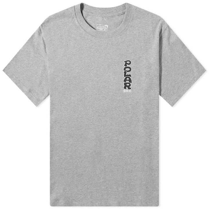 Photo: Polar Skate Co. Men's Vertical Logo T-Shirt in Heather Grey
