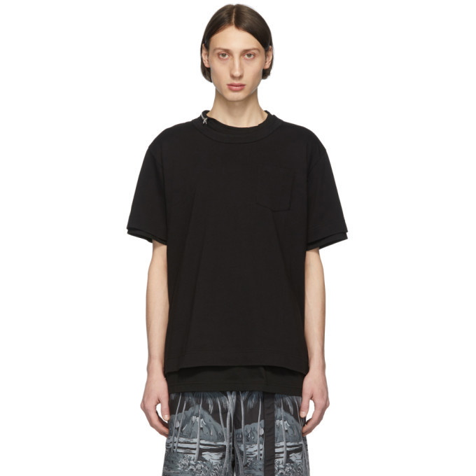 Photo: Sacai Black Cotton T-Shirt