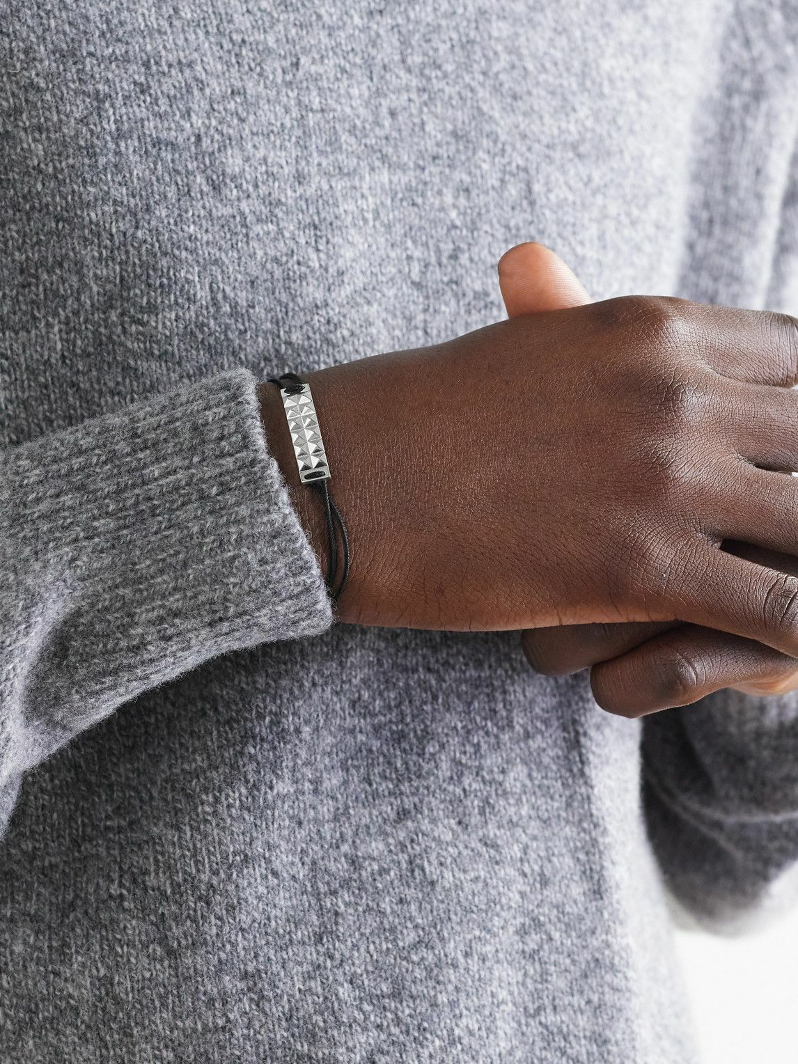 Le Gramme - 5g Cord and Recycled Sterling Silver Bracelet Le