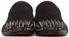 Christian Louboutin Black Leather Spooky Loafers