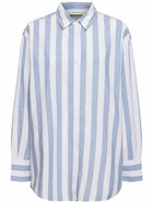 ANINE BING Plaza Striped Cotton & Linen Shirt