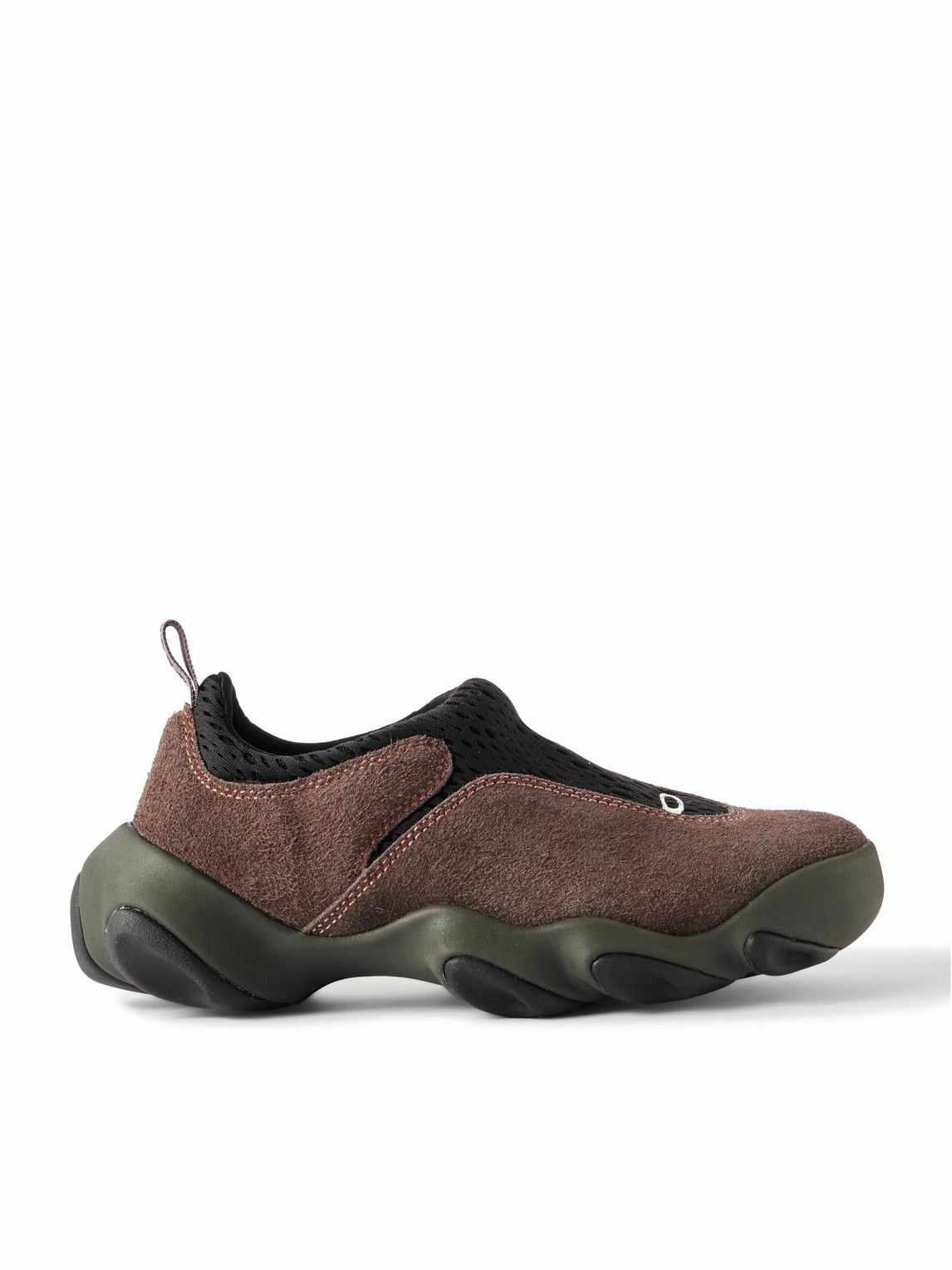 Oakley Factory - Mesh-Trimmed Suede Sneakers - Brown