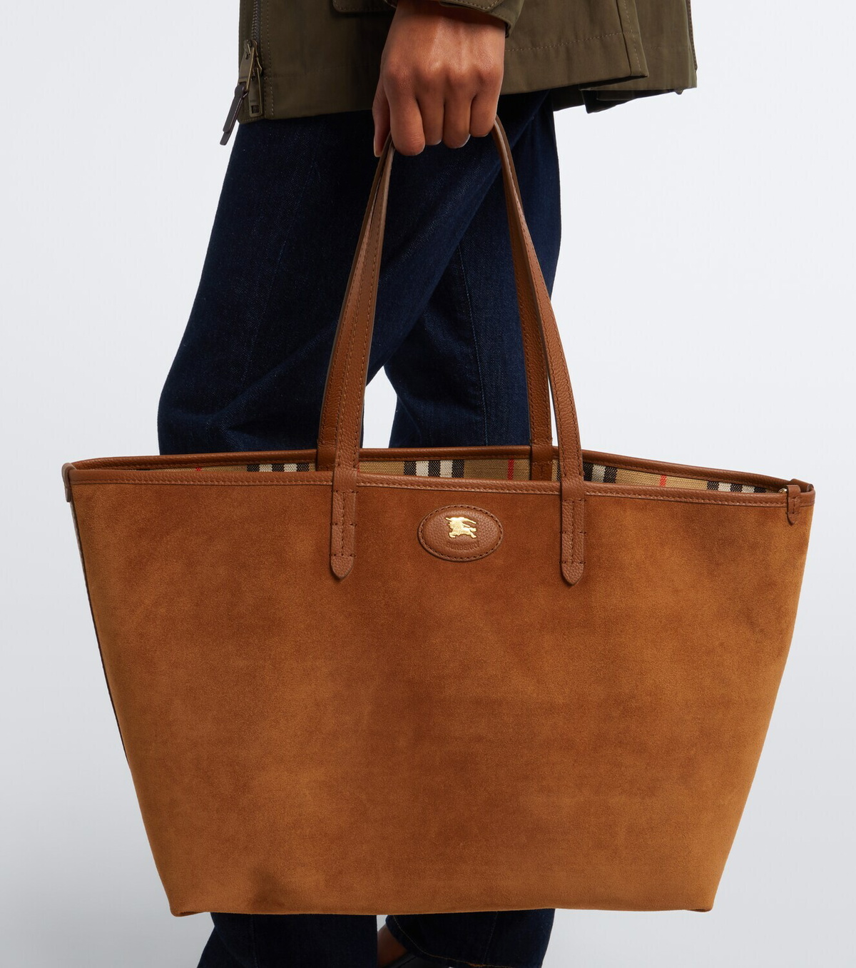 Burberry Bloomsbury Medium reversible suede tote bag