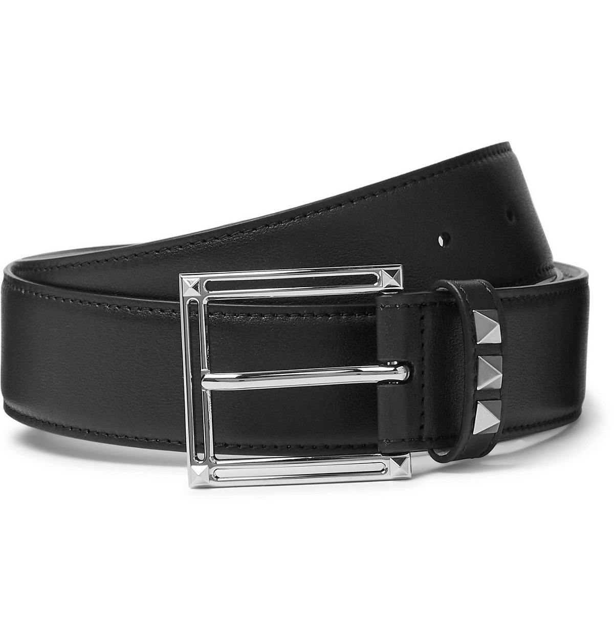 Photo: Valentino - 3.5cm Rockstud Leather Belt - Black