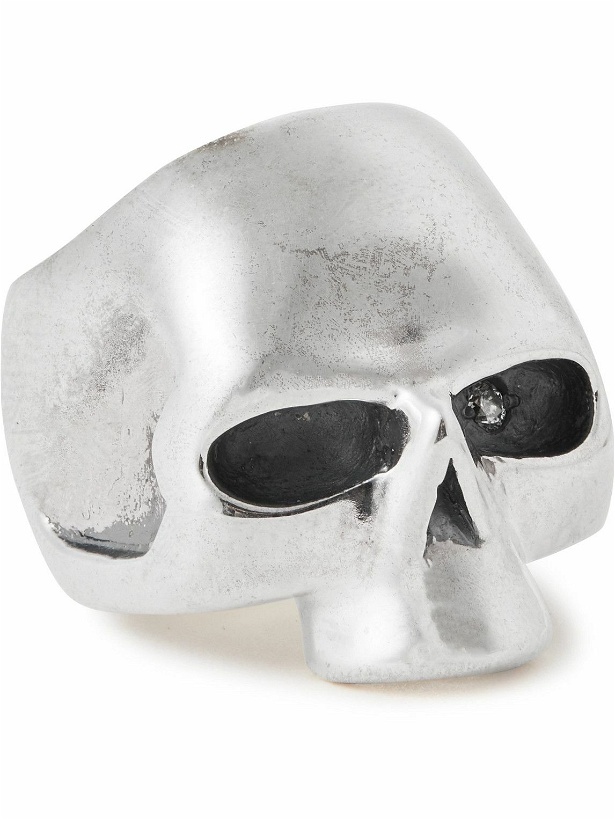 Photo: Jam Homemade - Revolution Skull Silver Diamond Ring - Silver