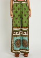 Alemais Contina Printed Wide-leg Satin Trousers Multicoloured