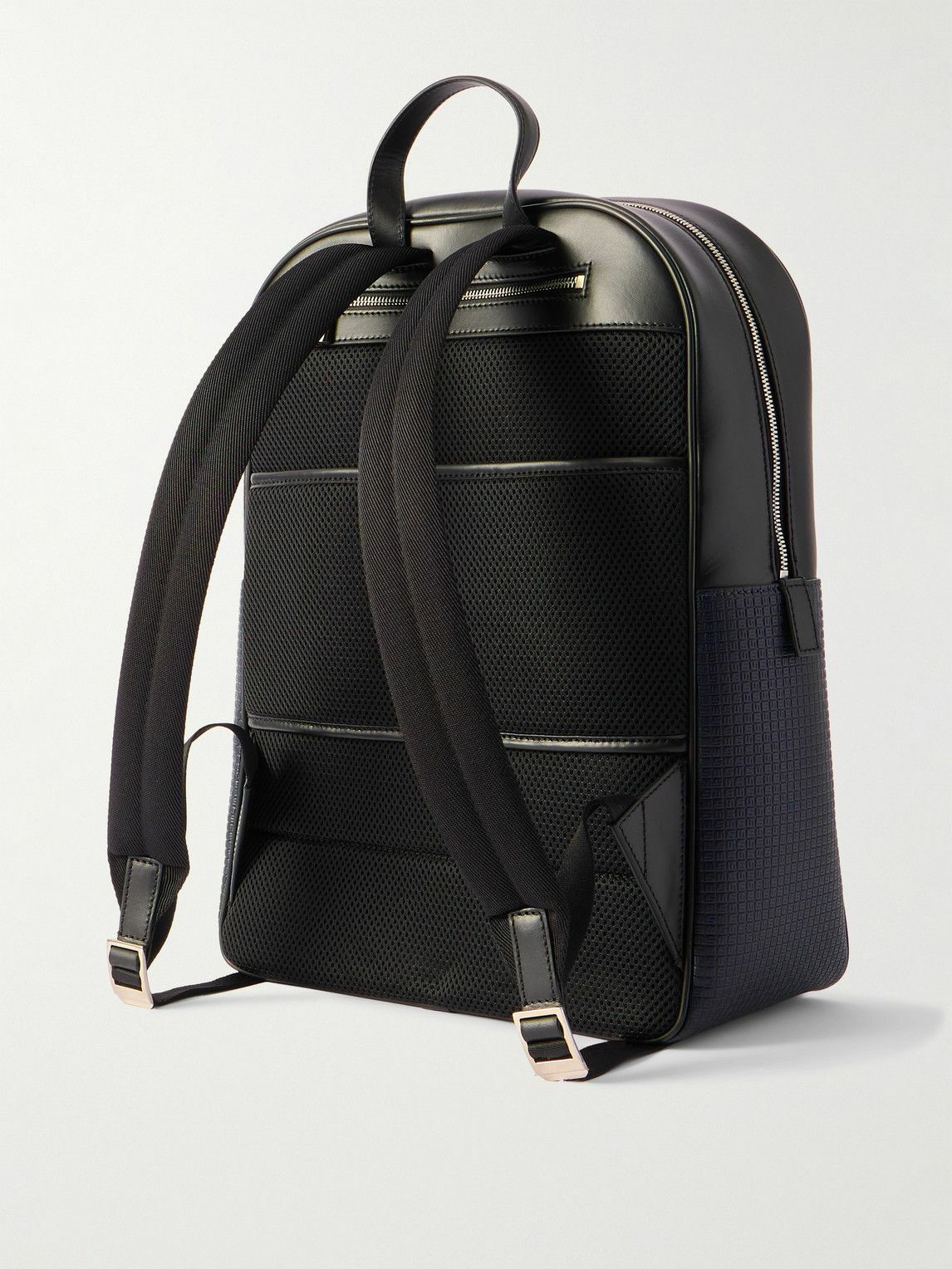 Serapian - Mesh-Trimmed Leather and Stepan Backpack