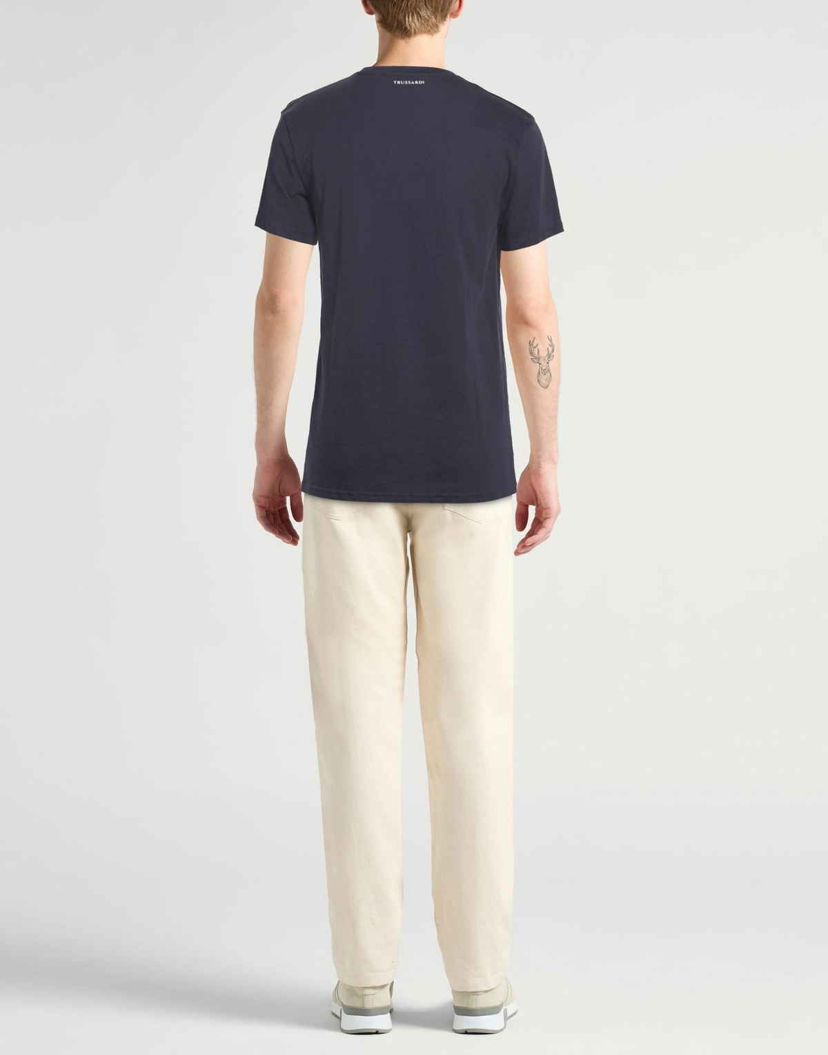 Trussardi Mens T-shirt Midnight in Blue