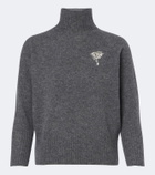 Simone Rocha Embellished cashmere turtleneck sweater