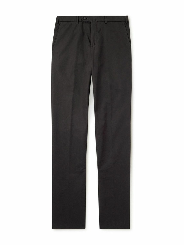 Photo: Loro Piana - Carlo Hyannis Tapered Cotton-Blend Trousers - Brown