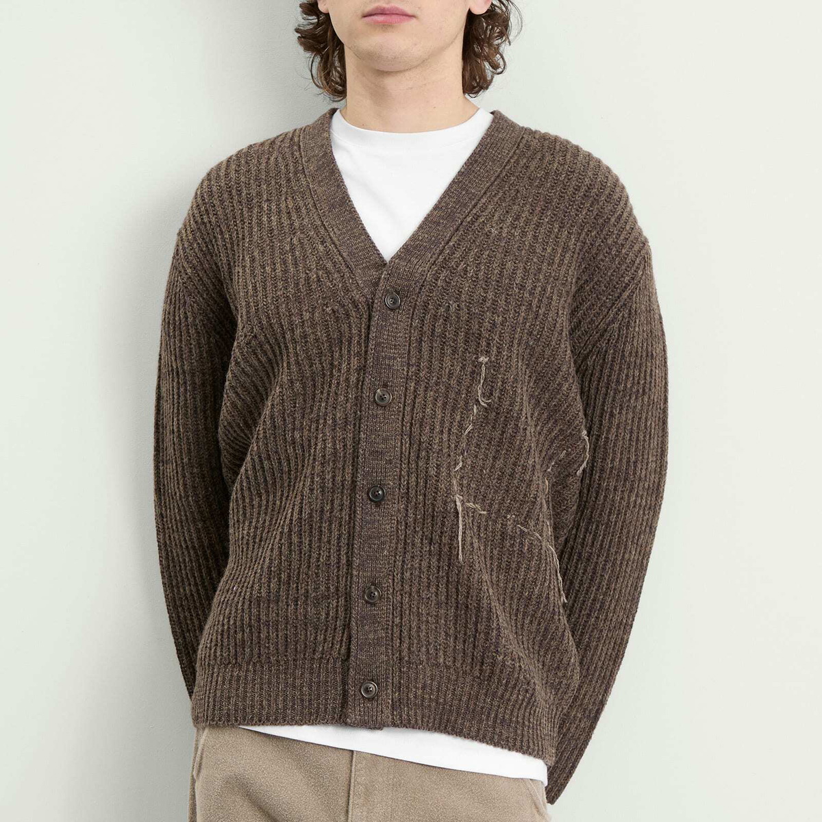 Maison Margiela Men's Cardigan in Brown Maison Margiela