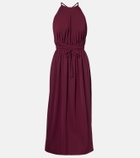Eres Ines halterneck jersey midi dress
