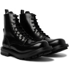 ALEXANDER MCQUEEN - Spazzolato Leather Boots - Black