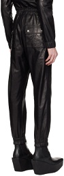 Rick Owens Black Luxor Leather Jumpsuit