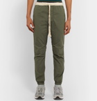 Beams Plus - Slim-Fit Tapered Grosgrain-Trimmed Cotton-Blend Ripstop Drawstring Trousers - Green