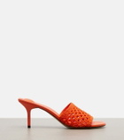 Jacquemus Cubisto woven raffia-effect mules