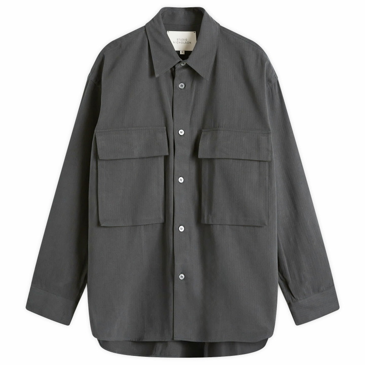Studio Nicholson Roro Boiled Wool Boucle Oversized Shirt Studio 