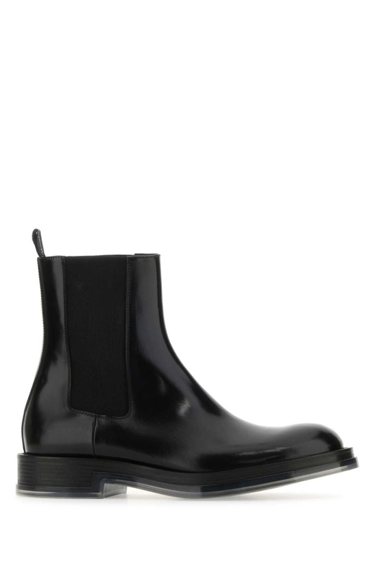 Alexander Mcqueen Black Leather Boxcar Ankle Boots ALEXANDER MCQUEEN black leather 2022 BOXCAR Ankle Boots  main image 4