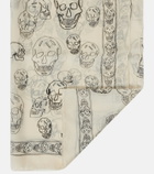 McQueen Printed silk scarf