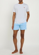 AN-Y1 Embroidered Shell Swim Shorts Light Blue