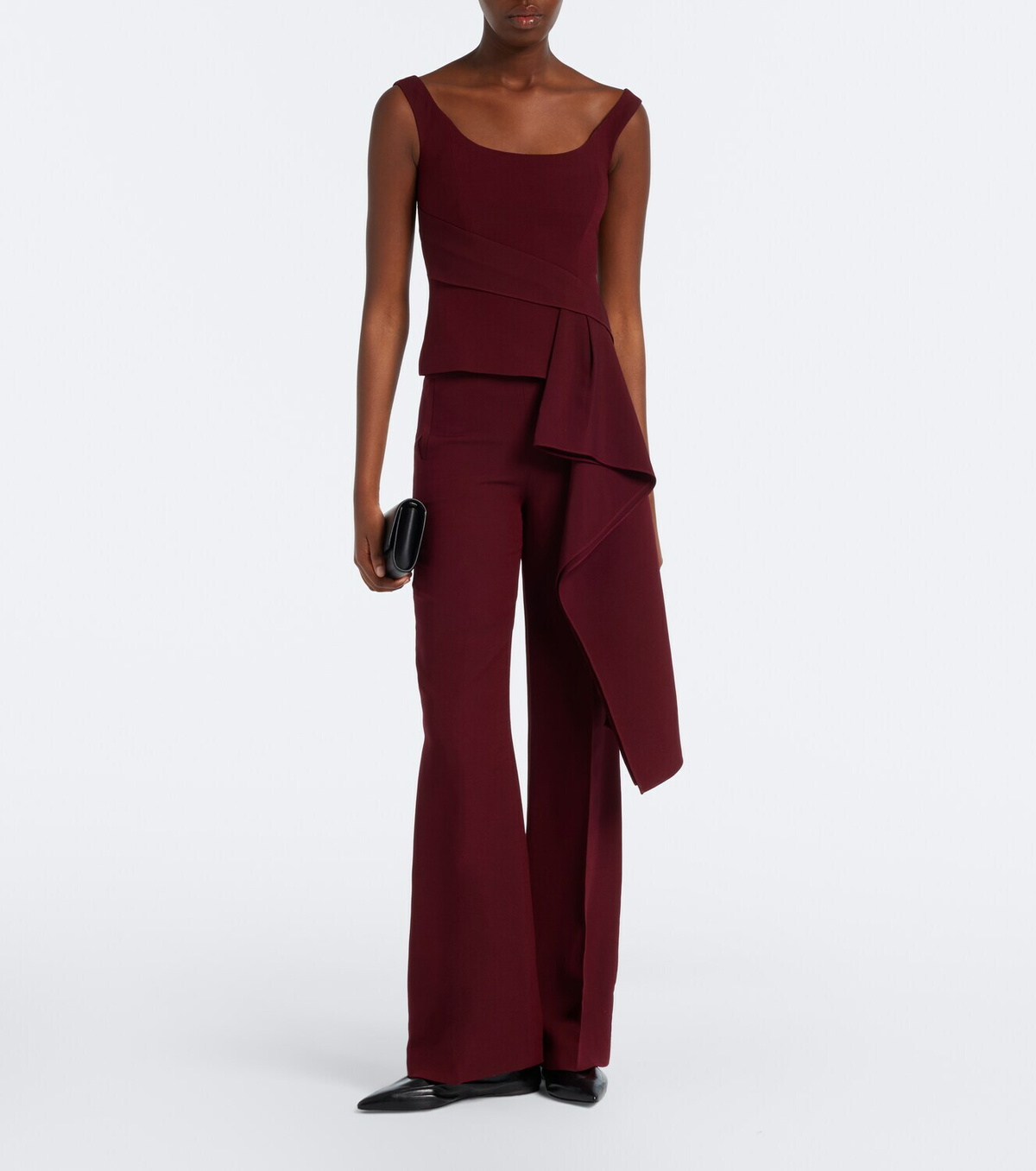 Roland Mouret Draped wool and silk top