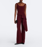 Roland Mouret Draped wool and silk top