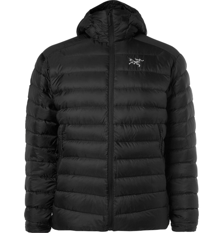 Photo: Arc'teryx - Cerium LT Slim-Fit Quilted Ripstop Hooded Down Jacket - Black