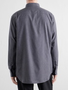 Brioni - Houndstooth Woven Cotton Shirt - Gray