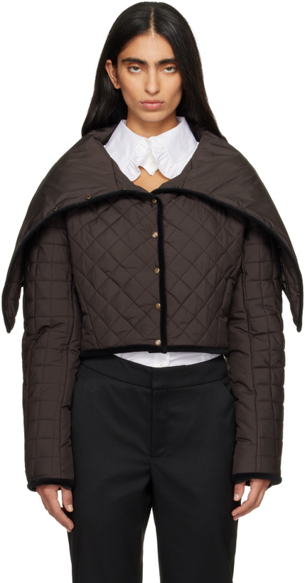 Photo: FIDAN NOVRUZOVA Brown Chad Quilted Puffer Jacket